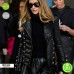Olivia Palermo Military Black Biker Women Jacket